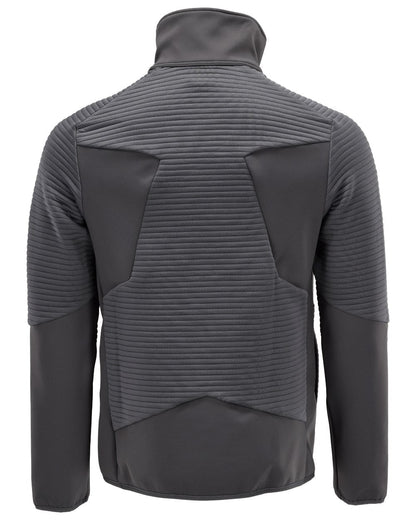 Stone Grey Coloured Mascot Workwear Mens Customized Fleece Jumper With Zipper on white background 