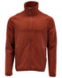 Autumn Red Coloured Mascot Workwear Mens Customized Full Zip Fleece Jumper on white background 