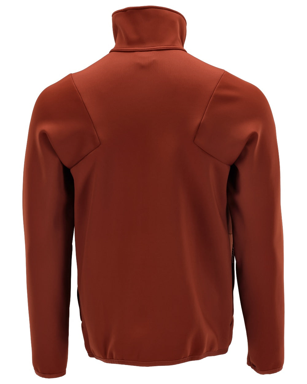 Autumn Red Coloured Mascot Workwear Mens Customized Full Zip Fleece Jumper on white background 