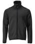 Black Coloured Mascot Workwear Mens Customized Full Zip Fleece Jumper on white background 