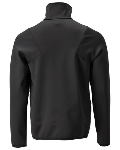 Black Coloured Mascot Workwear Mens Customized Full Zip Fleece Jumper on white background 