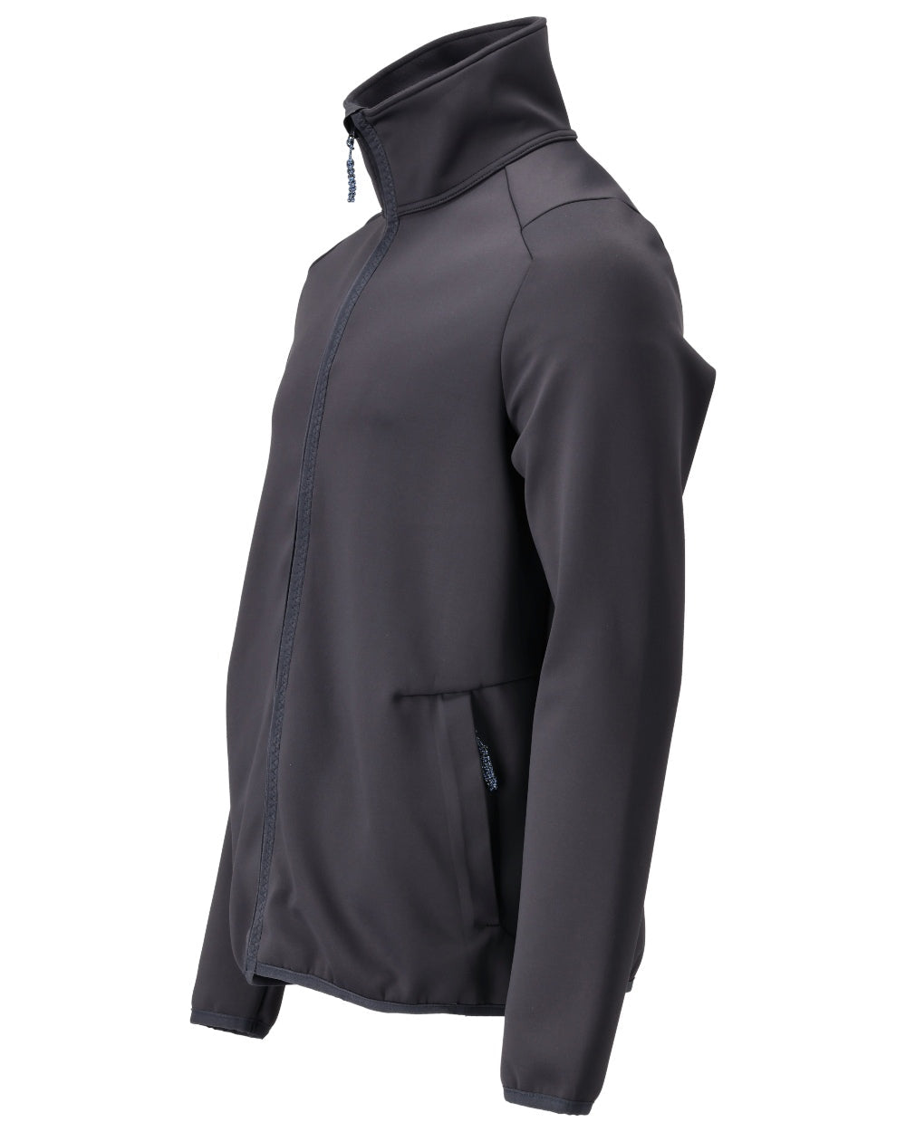 Dark Navy Coloured Mascot Workwear Mens Customized Full Zip Fleece Jumper on white background 
