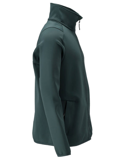 Forest Green Coloured Mascot Workwear Mens Customized Full Zip Fleece Jumper on white background 