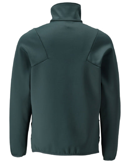 Forest Green Coloured Mascot Workwear Mens Customized Full Zip Fleece Jumper on white background 