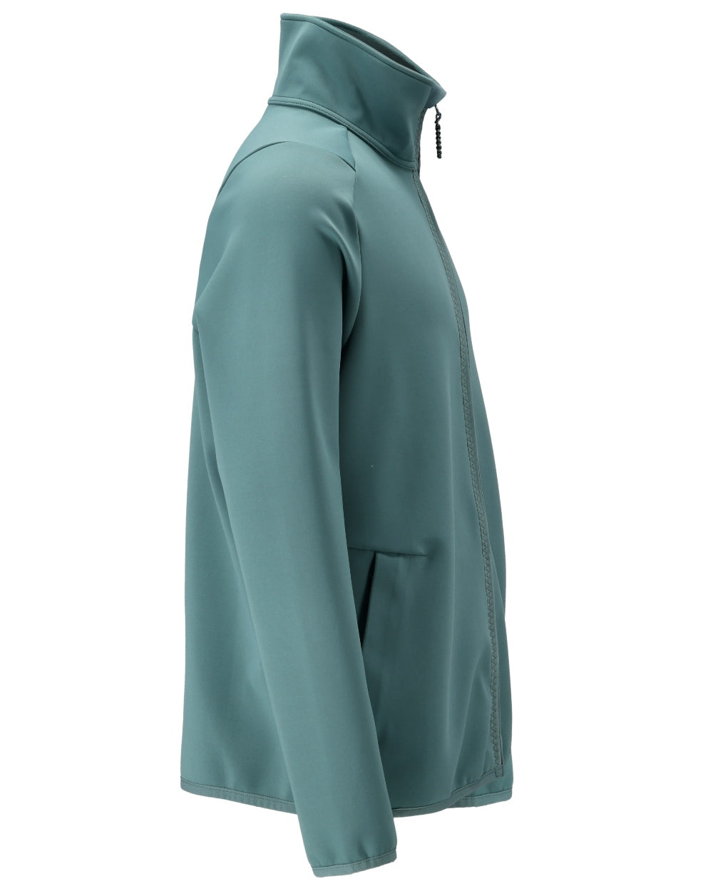 Light Forest Green Coloured Mascot Workwear Mens Customized Full Zip Fleece Jumper on white background 
