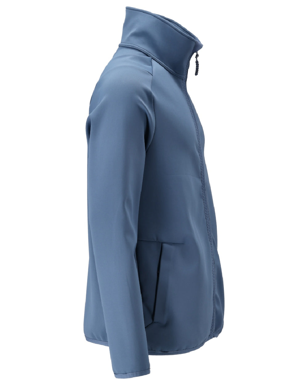 Stone Blue Coloured Mascot Workwear Mens Customized Full Zip Fleece Jumper on white background 