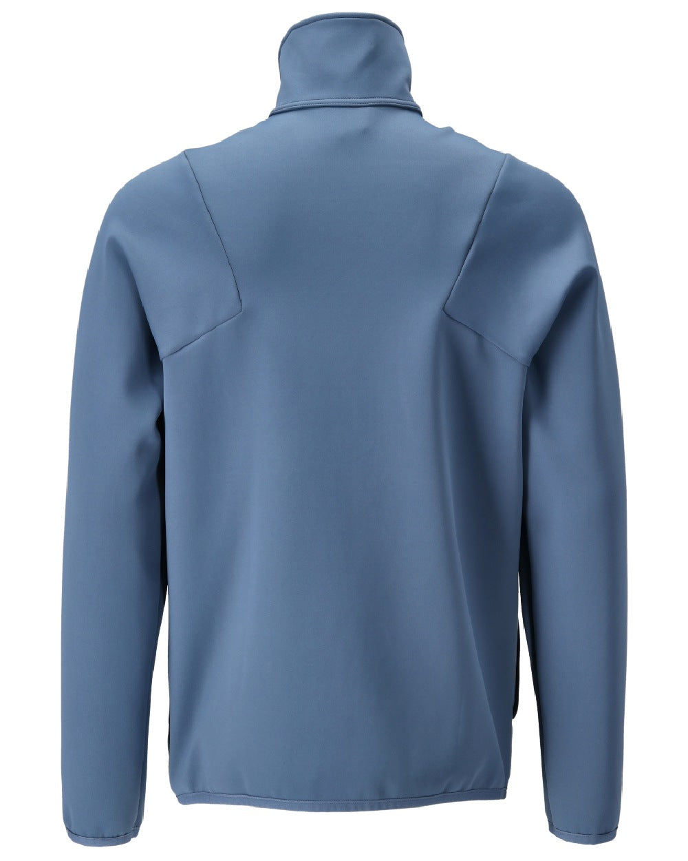 Stone Blue Coloured Mascot Workwear Mens Customized Full Zip Fleece Jumper on white background 