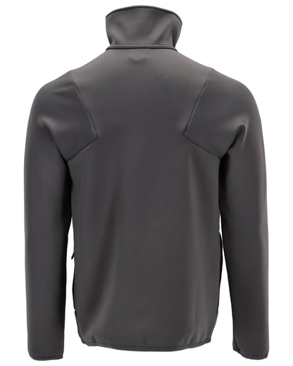 Stone Grey Coloured Mascot Workwear Mens Customized Full Zip Fleece Jumper on white background 