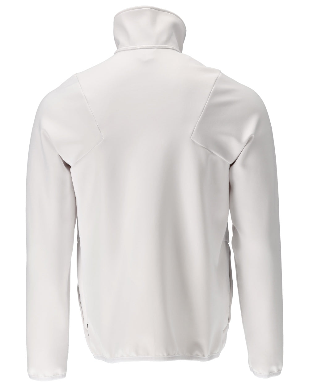 White Coloured Mascot Workwear Mens Customized Full Zip Fleece Jumper on white background 