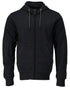 Black Coloured Mascot Workwear Mens Customized Hoodie With Windproof Membrane on white background 