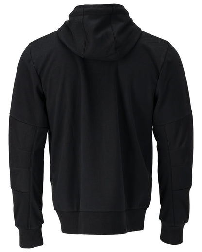 Black Coloured Mascot Workwear Mens Customized Hoodie With Windproof Membrane on white background 