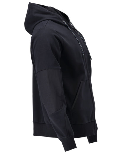 Dark Navy Coloured Mascot Workwear Mens Customized Hoodie With Windproof Membrane on white background 