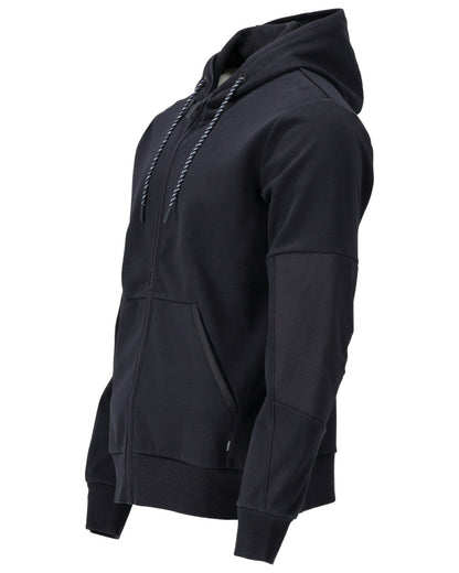 Dark Navy Coloured Mascot Workwear Mens Customized Hoodie With Windproof Membrane on white background 