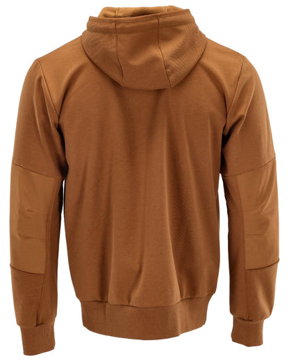 Nut Brown Coloured Mascot Workwear Mens Customized Hoodie With Windproof Membrane on white background 