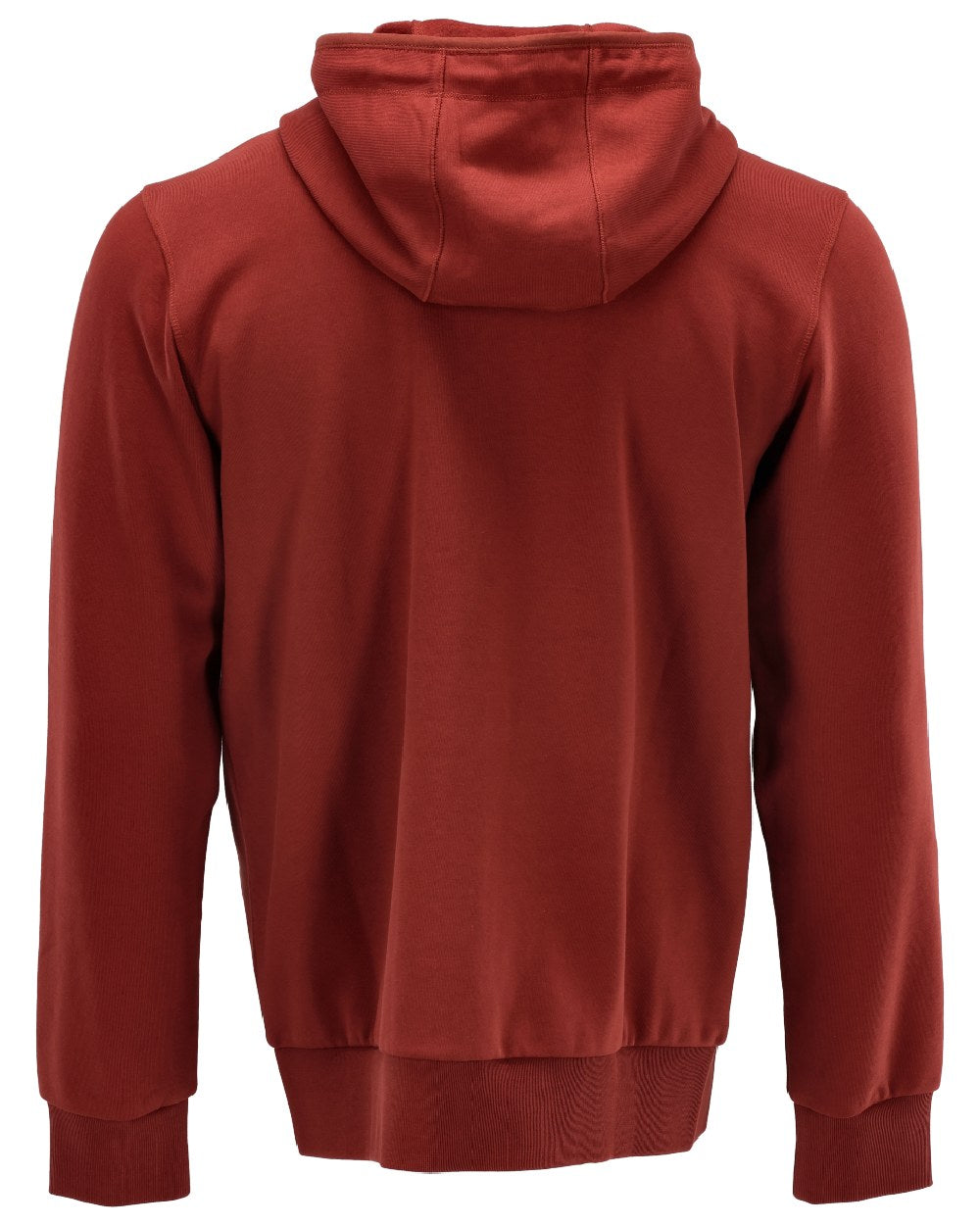 Autumn Red Coloured Mascot Workwear Mens Customized Hoodie With Zipper on white background 
