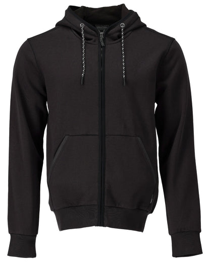 Black Coloured Mascot Workwear Mens Customized Hoodie With Zipper on white background 