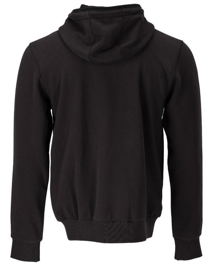 Black Coloured Mascot Workwear Mens Customized Hoodie With Zipper on white background 