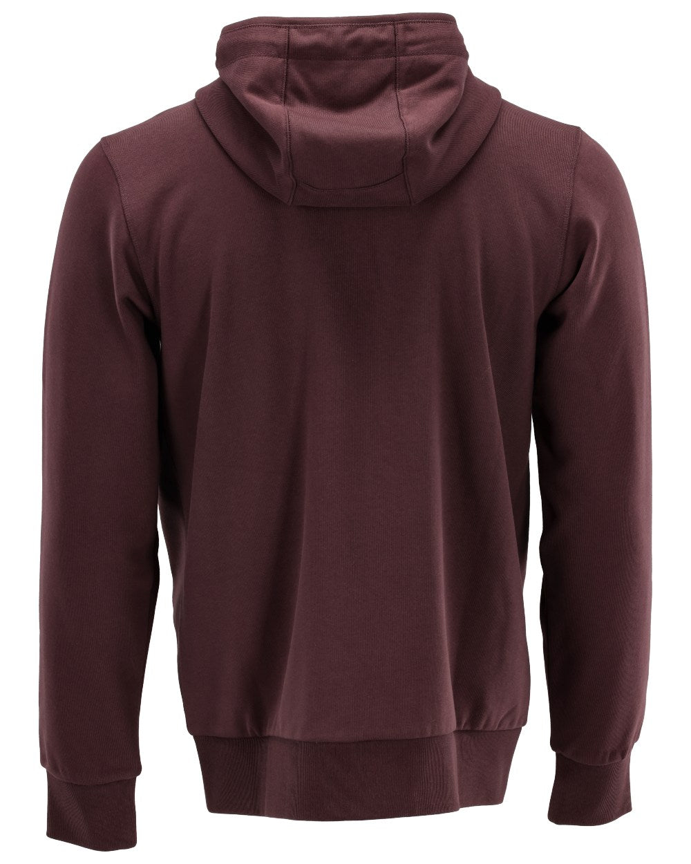 Bordeaux Coloured Mascot Workwear Mens Customized Hoodie With Zipper on white background 