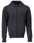 Dark Navy Coloured Mascot Workwear Mens Customized Hoodie With Zipper on white background 