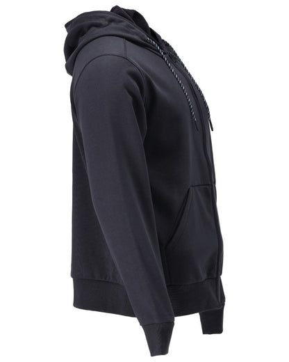 Dark Navy Coloured Mascot Workwear Mens Customized Hoodie With Zipper on white background 