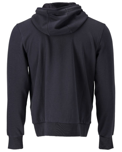 Dark Navy Coloured Mascot Workwear Mens Customized Hoodie With Zipper on white background 