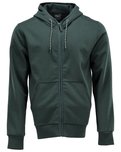 Forest Green Coloured Mascot Workwear Mens Customized Hoodie With Zipper on white background 