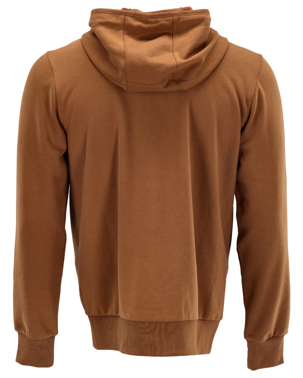 Nut Brown Coloured Mascot Workwear Mens Customized Hoodie With Zipper on white background 