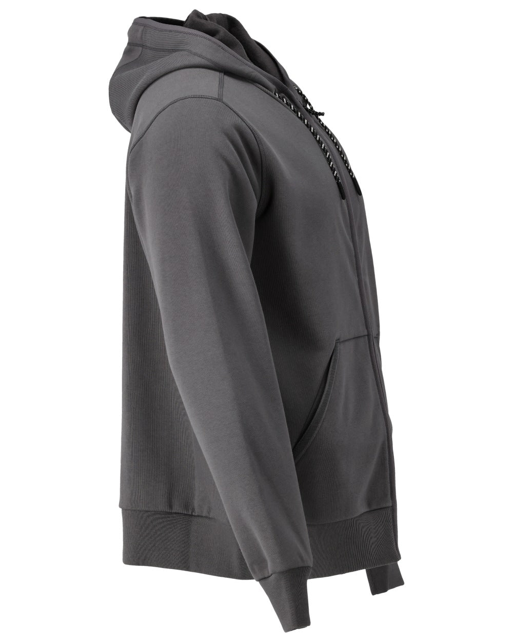 Stone Grey Coloured Mascot Workwear Mens Customized Hoodie With Zipper on white background 