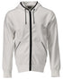 White Coloured Mascot Workwear Mens Customized Hoodie With Zipper on white background 