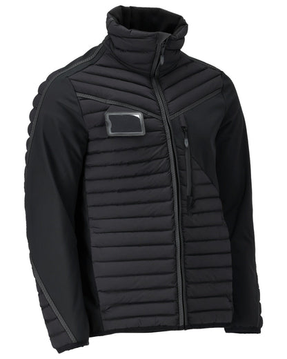 Black Coloured Mascot Workwear Mens Customized Lightweight Breathable Jacket on white background 