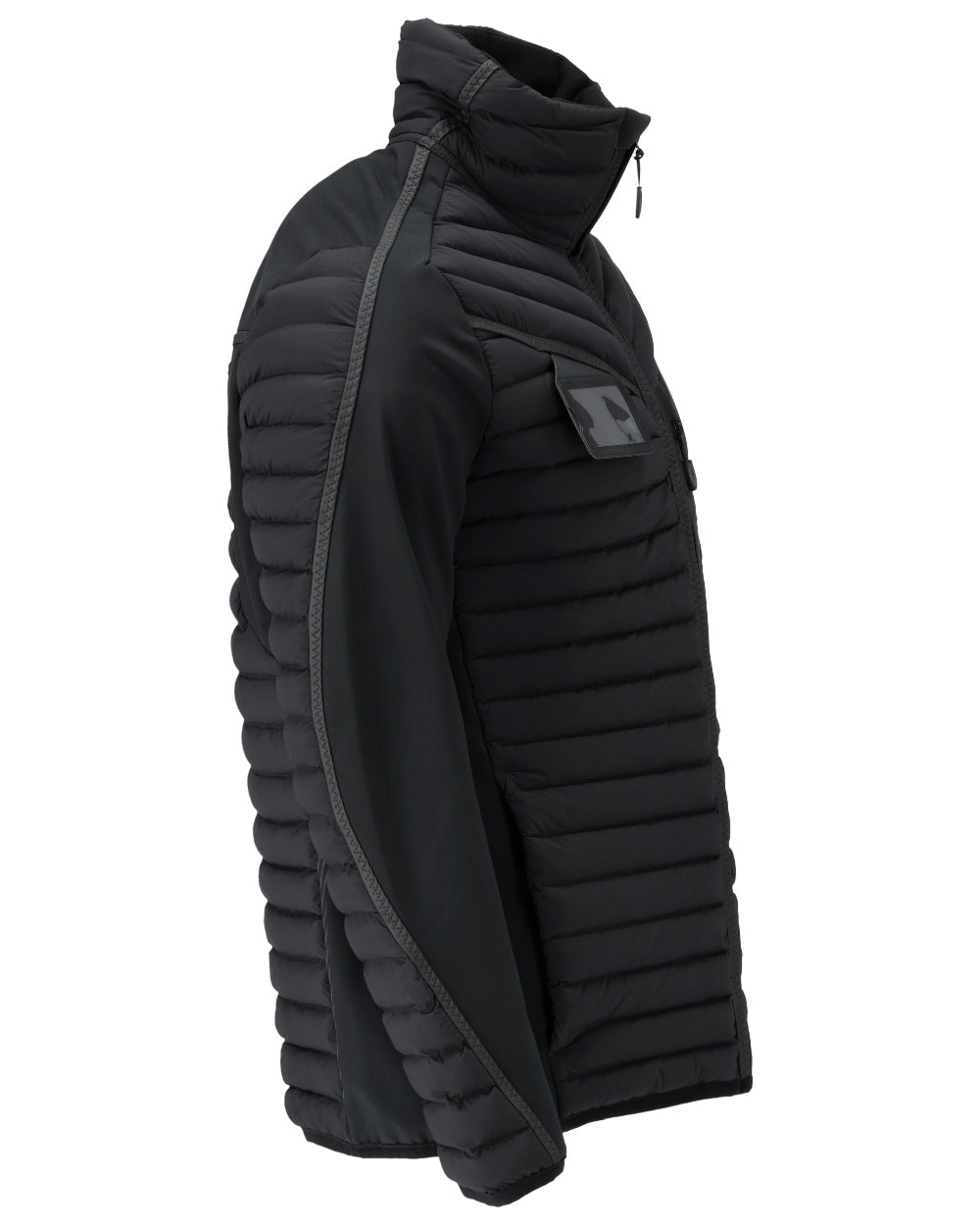 Black Coloured Mascot Workwear Mens Customized Lightweight Breathable Jacket on white background 