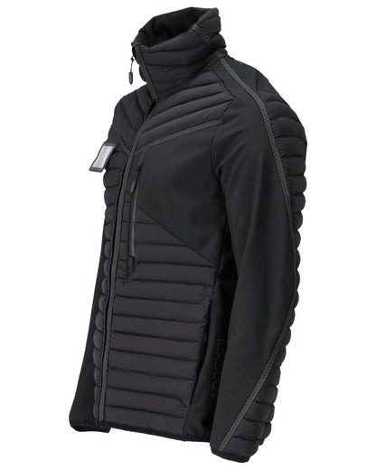 Black Coloured Mascot Workwear Mens Customized Lightweight Breathable Jacket on white background 