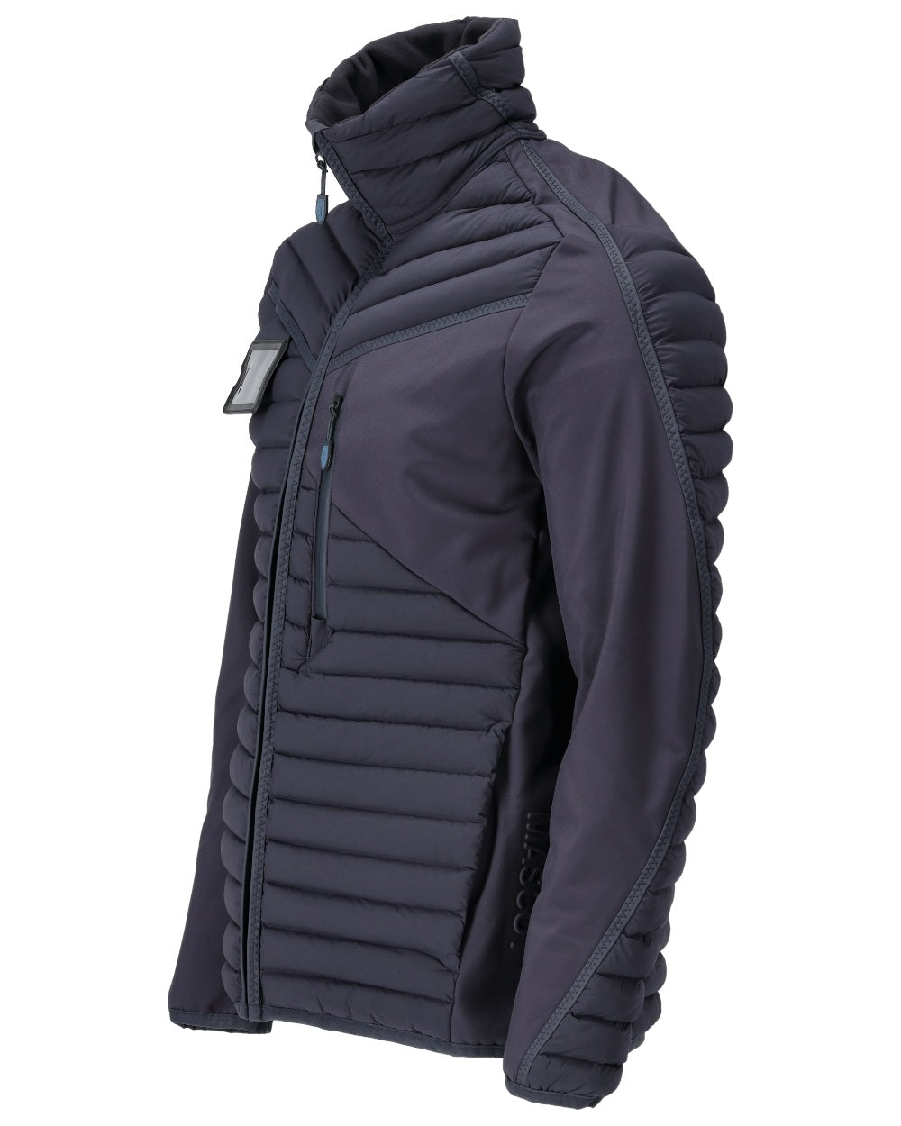 Dark Navy Coloured Mascot Workwear Mens Customized Lightweight Breathable Jacket on white background 