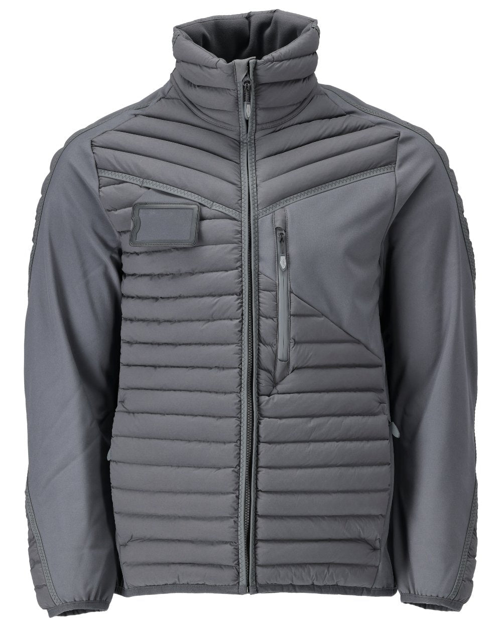 Stone Grey Coloured Mascot Workwear Mens Customized Lightweight Breathable Jacket on white background 