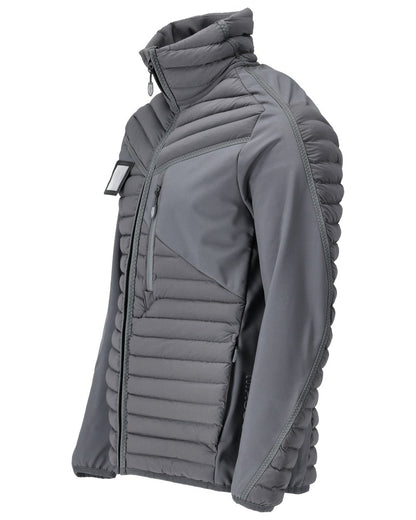 Stone Grey Coloured Mascot Workwear Mens Customized Lightweight Breathable Jacket on white background 