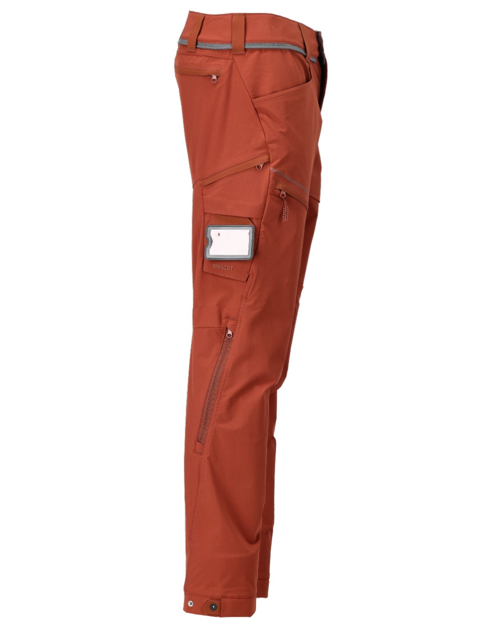 Autumn Red Coloured Mascot Workwear Mens Customized Lightweight Functional Trousers on white background 