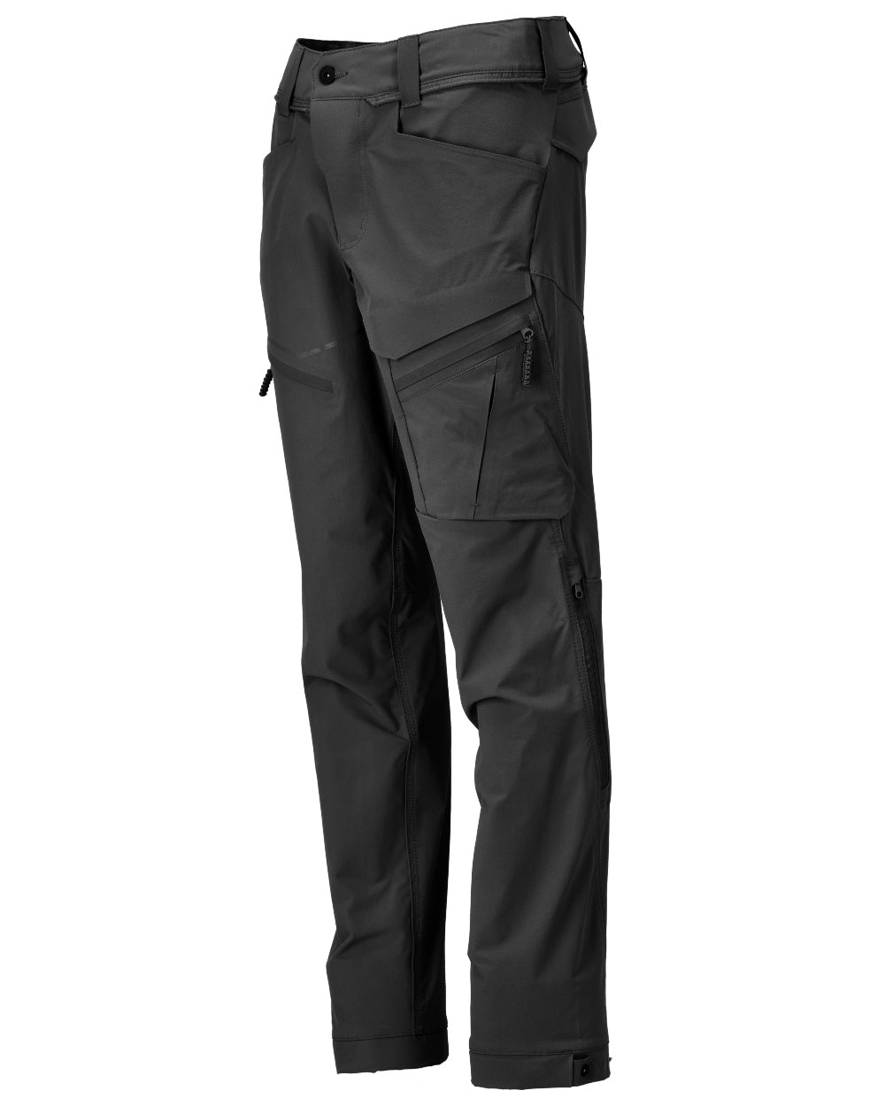 Black Coloured Mascot Workwear Mens Customized Lightweight Functional Trousers on white background 