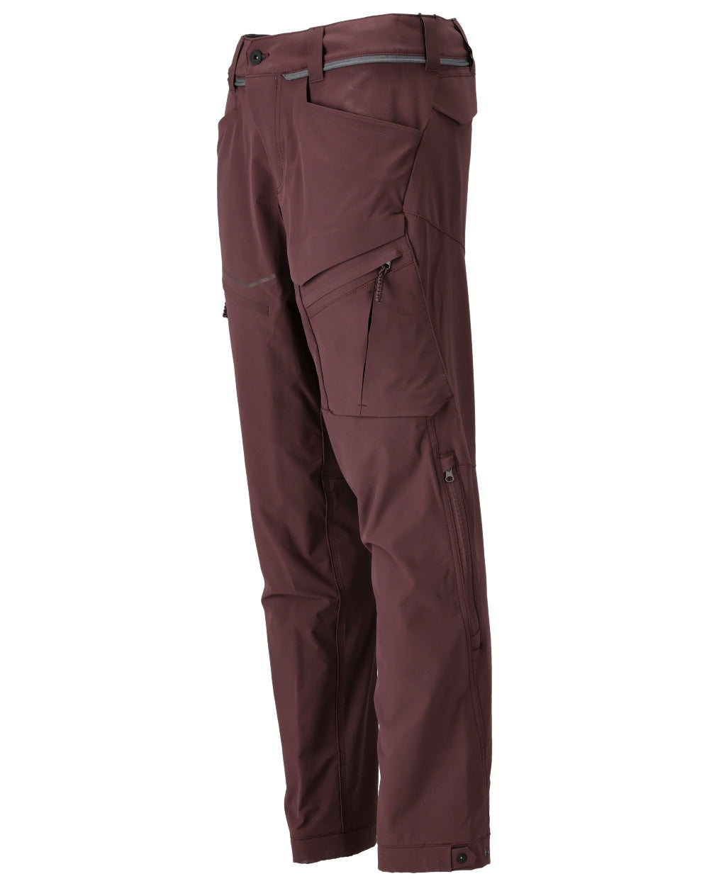 Bordeaux Coloured Mascot Workwear Mens Customized Lightweight Functional Trousers on white background 