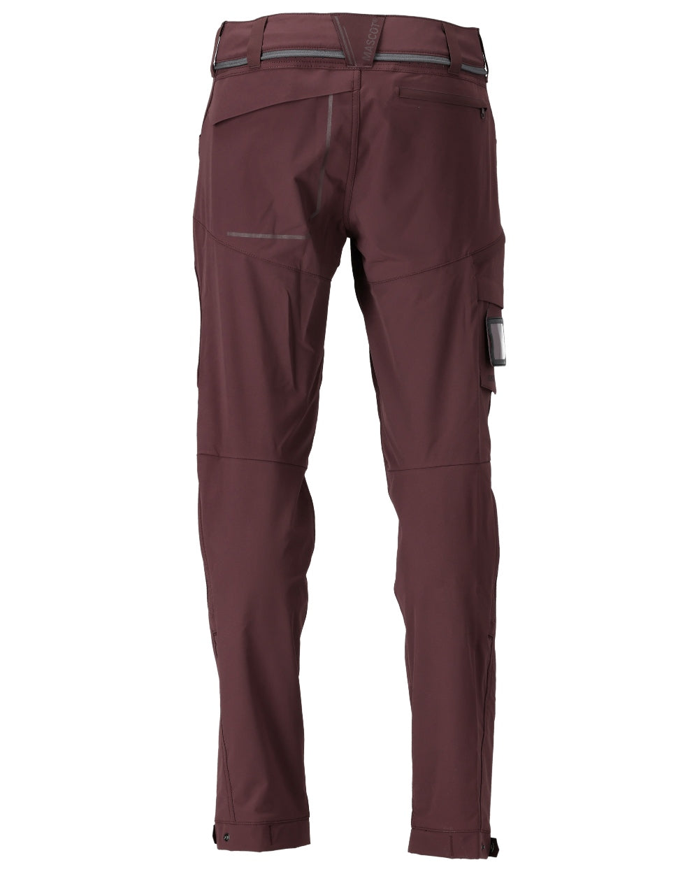 Bordeaux Coloured Mascot Workwear Mens Customized Lightweight Functional Trousers on white background 