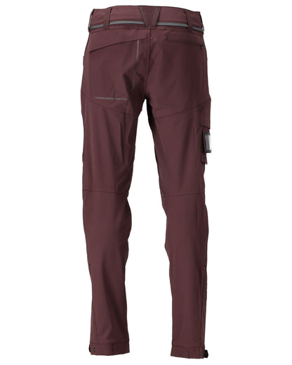 Bordeaux Coloured Mascot Workwear Mens Customized Lightweight Functional Trousers on white background 