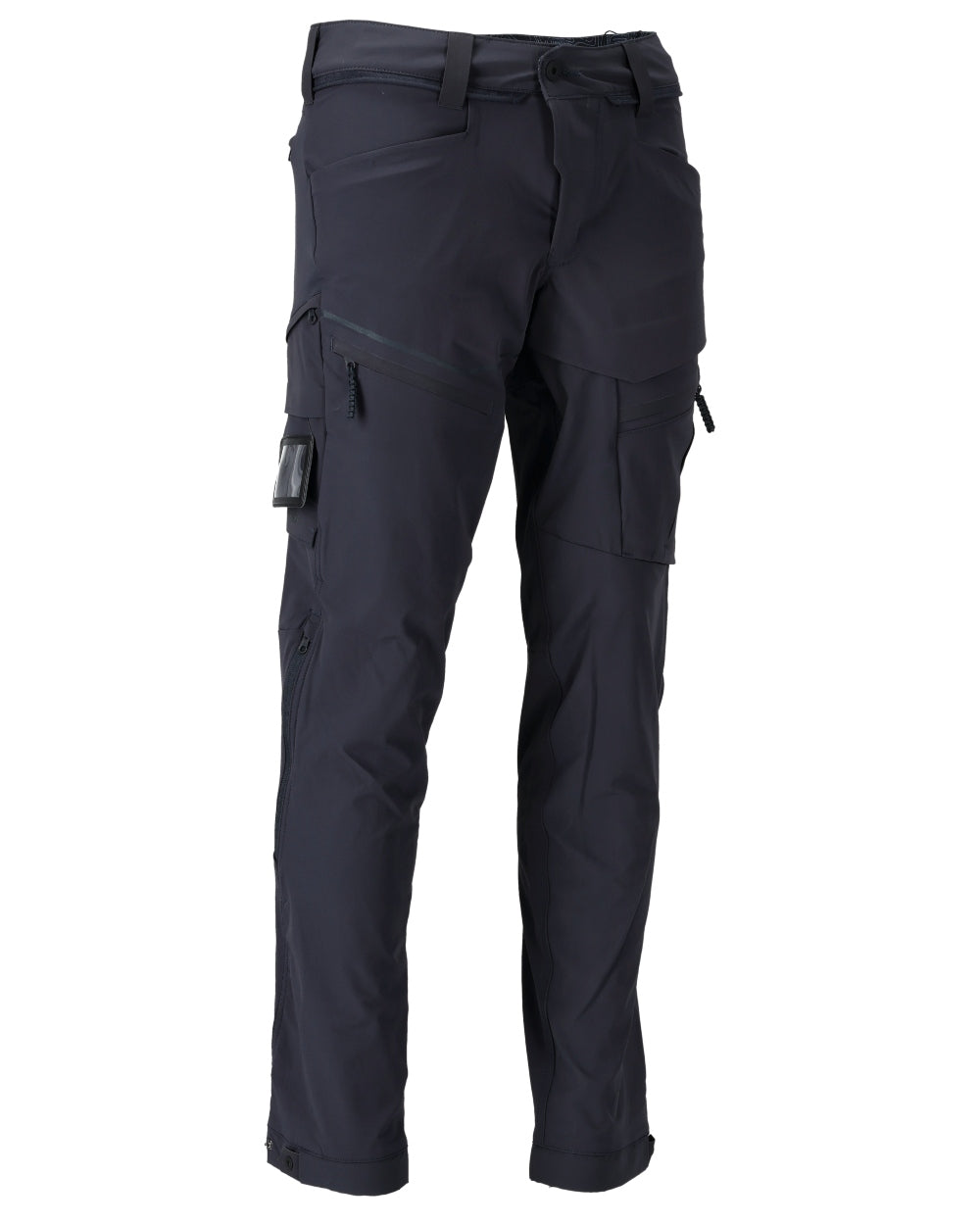 Dark Navy Coloured Mascot Workwear Mens Customized Lightweight Functional Trousers on white background 