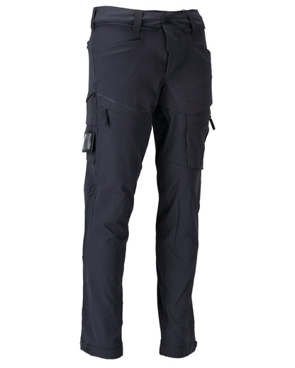 Dark Navy Coloured Mascot Workwear Mens Customized Lightweight Functional Trousers on white background 