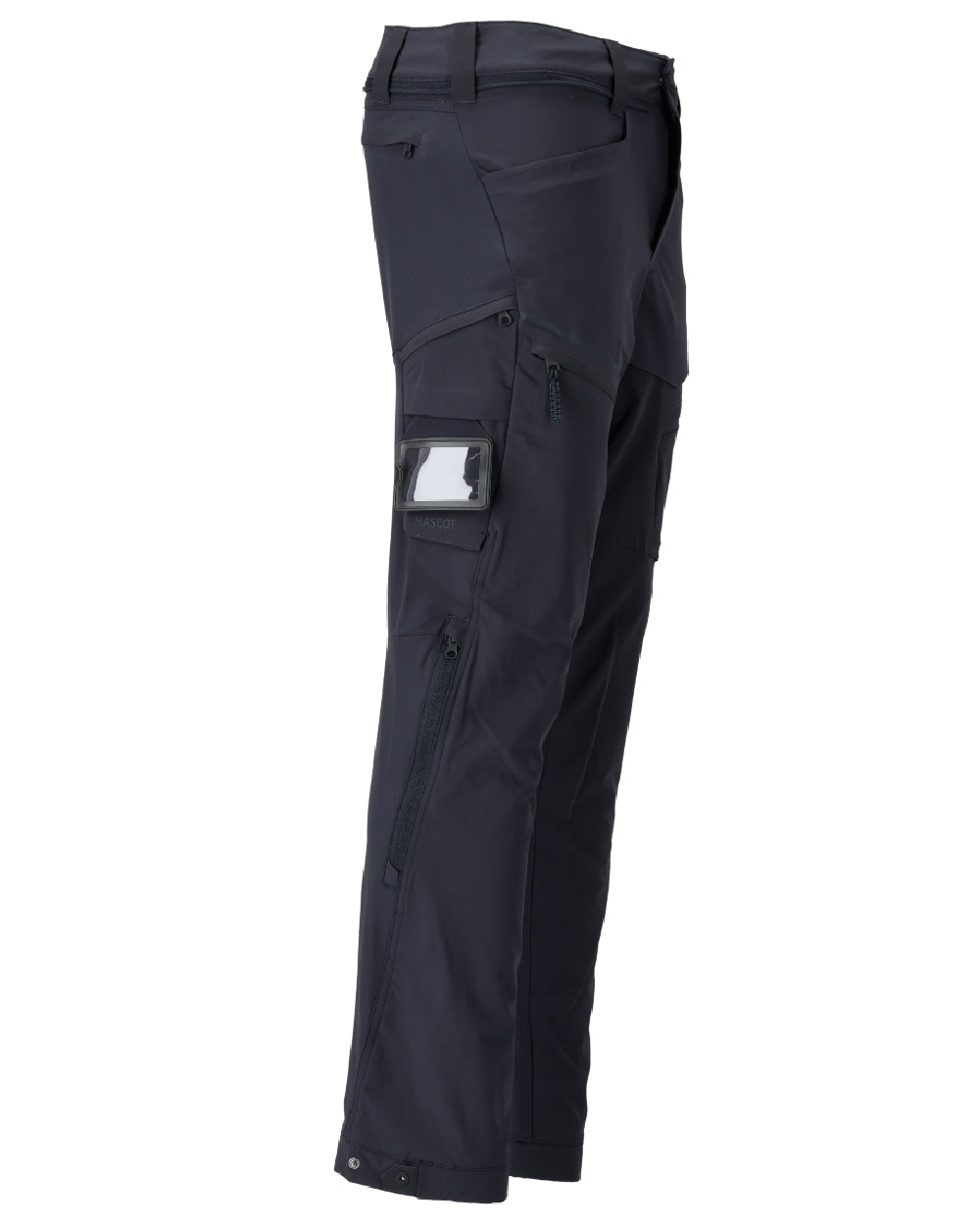 Dark Navy Coloured Mascot Workwear Mens Customized Lightweight Functional Trousers on white background 