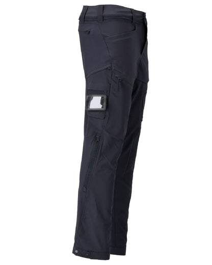 Dark Navy Coloured Mascot Workwear Mens Customized Lightweight Functional Trousers on white background 