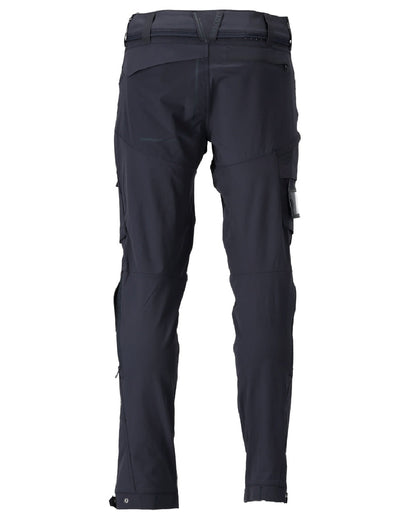 Dark Navy Coloured Mascot Workwear Mens Customized Lightweight Functional Trousers on white background 