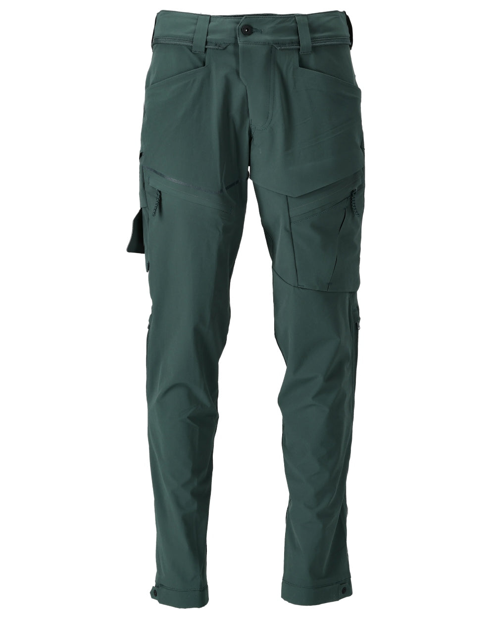Forest Green Coloured Mascot Workwear Mens Customized Lightweight Functional Trousers on white background 