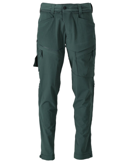 Forest Green Coloured Mascot Workwear Mens Customized Lightweight Functional Trousers on white background 