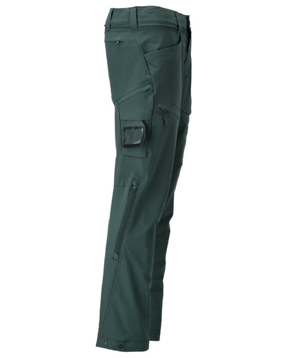 Forest Green Coloured Mascot Workwear Mens Customized Lightweight Functional Trousers on white background 