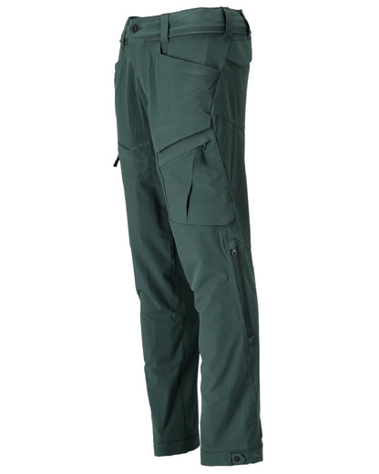 Forest Green Coloured Mascot Workwear Mens Customized Lightweight Functional Trousers on white background 