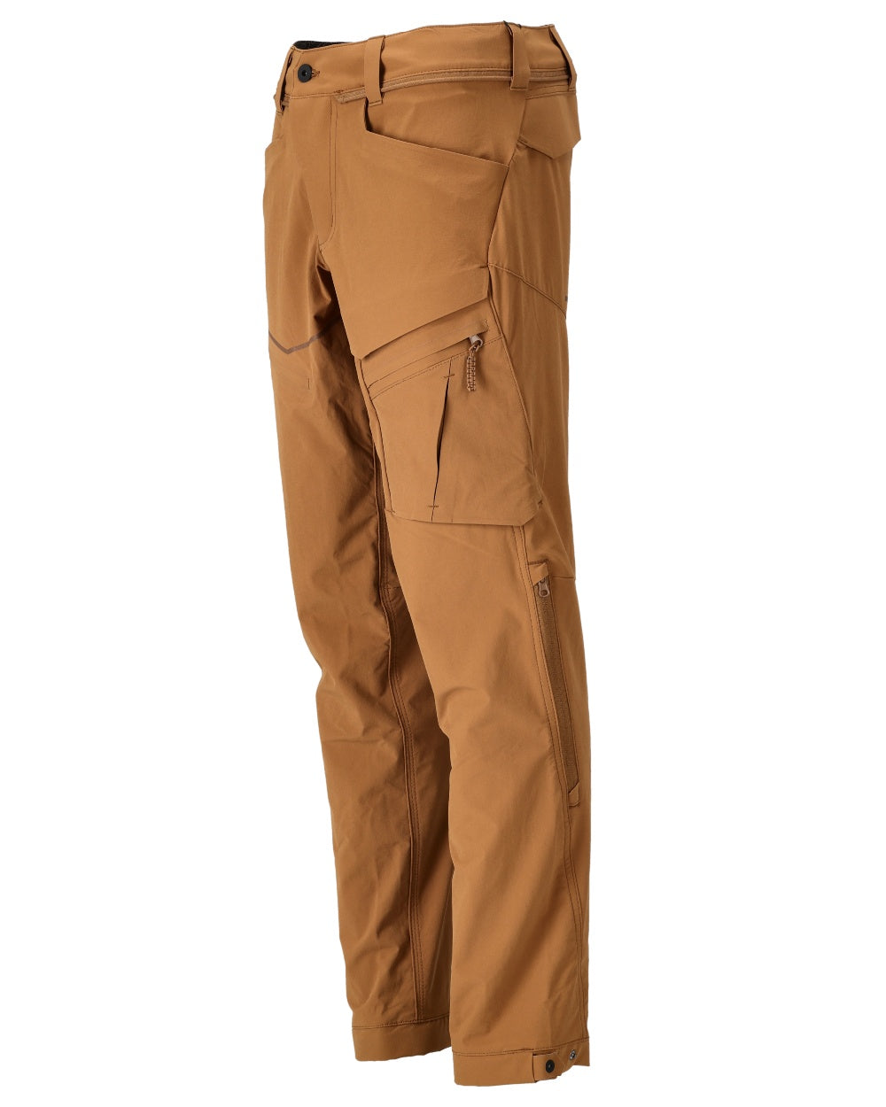 Nut Brown Coloured Mascot Workwear Mens Customized Lightweight Functional Trousers on white background 